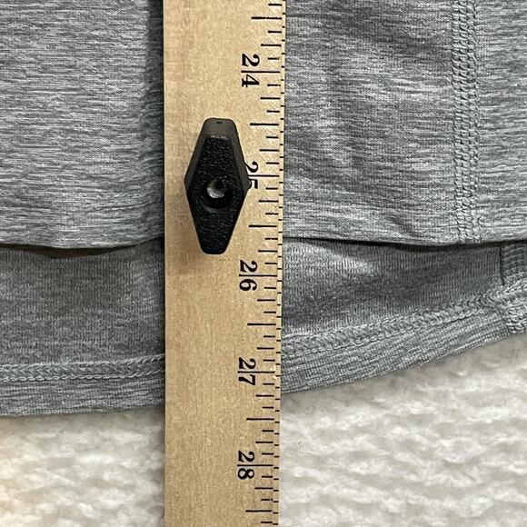 North Face Womens Medium Gray 1/4 Zip Pullover Stretch Thumb Holes Athletic Top - Picture 14 of 15